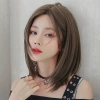 Wholesale wig for women with medium-length hair, face shaping, short straight hair, mid-length straight hair, collarbone hair, and full head sets details Picture
